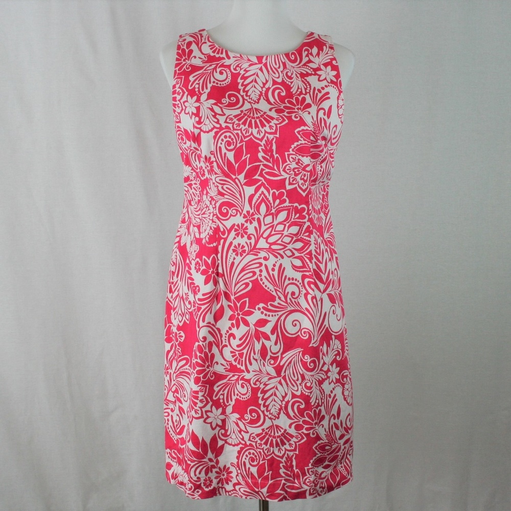 Pappagallo Floral Dress In Pink and White - Picture 1 of 7